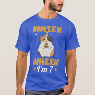 Wheek Wheek I'm 7 Design for your 7 year old Guine T-Shirt