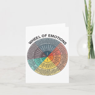 Wheel Emotion Chart Mental Health Therapy Chart  Card