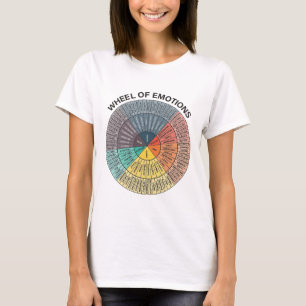 Wheel Emotion Chart Mental Health Therapy Chart T-Shirt