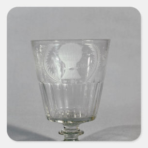 Wheel-engraved goblet, c.1800-25 square sticker
