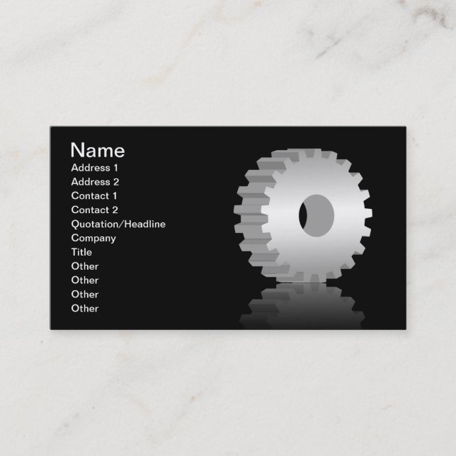 Wheel-gear Business Card (Front)