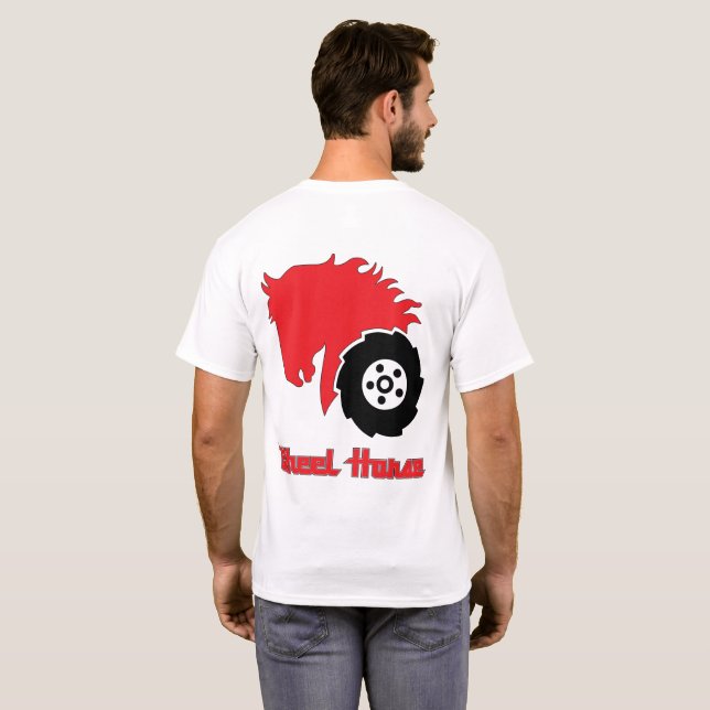 Wheel Horse Garden Tractor Mens Basic art T Shirt (Back Full)