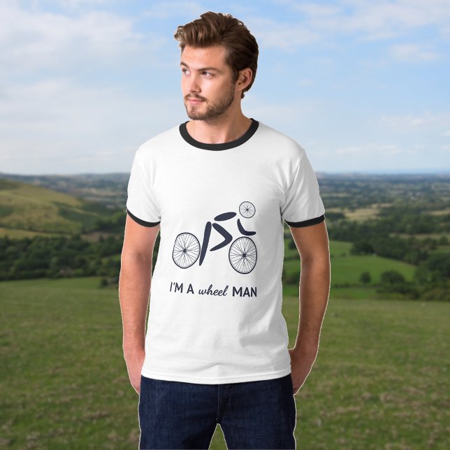 Wheel man pun funny cyclist's T-Shirt (Creator Uploaded)