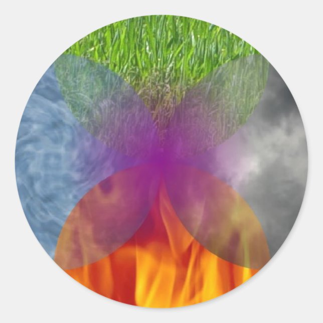 Wheel of Being - Enlarged Classic Round Sticker (Front)