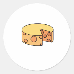 wheel of cheese classic round sticker