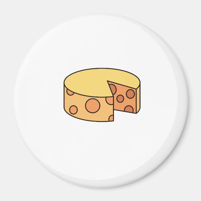 wheel of cheese magnet (Front)