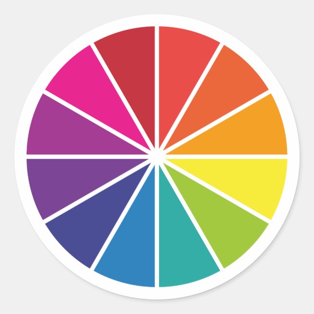 Wheel of Colour   Classic Round Sticker (Front)