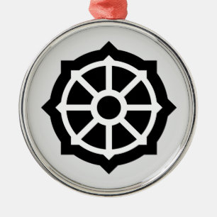 Wheel of Dharma (Buddhism, Hindusim) Metal Tree Decoration