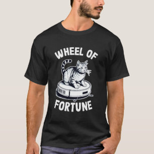Wheel of Fortune Cat On Robot Vacuum Cleaner Cat 2 T-Shirt