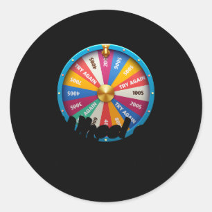 Wheel Of Fortune Dad Fathers Day Wheel Of Fortune  Classic Round Sticker