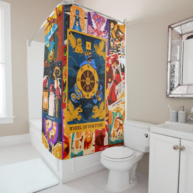 Wheel of fortune shower curtain (In Situ)