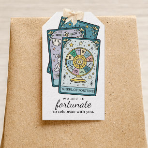 Wheel of Fortune Tarot Baby Shower Thank You Favou Gift Tags