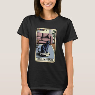 Wheel of Fortune Tarot Card Cat Robot Vacuum Clean T-Shirt