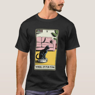 Wheel of Fur-Tune Tarot Card Cat Robot Vacuum Clea T-Shirt