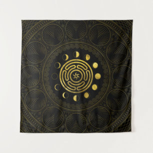 Wheel of Hecate and Moons Tapestry