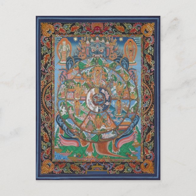 Wheel of Life Mandala Postcard (Front)