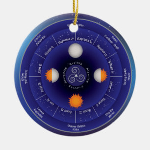 Wheel of the Year Ceramic Tree Decoration