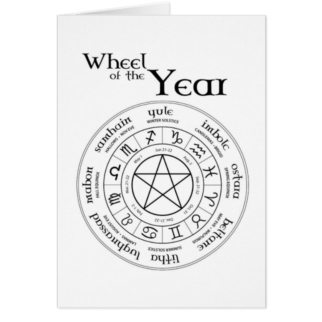 Wheel of the Year - Northern Hemisphere Card (Front)