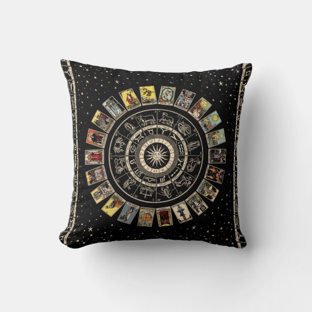 Wheel of the Zodiac, Astrology Chart and the Major Cushion (Front)