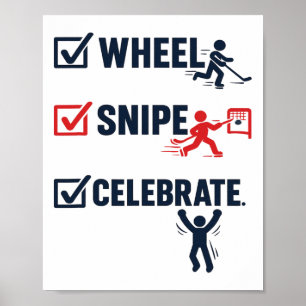 Wheel Snipe Celebrate Hockey Slang Checklist Desig Poster