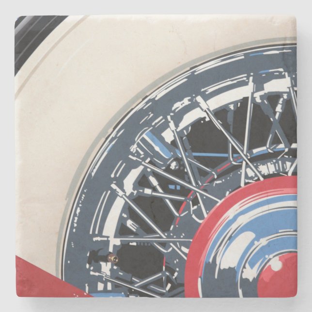 Wheel Stone Coaster (Front)