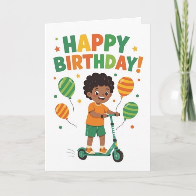 Wheel-y Fun Birthday Card (Front)