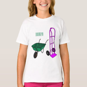 Wheelbarrow & hand trolley cartoon illustration T-Shirt