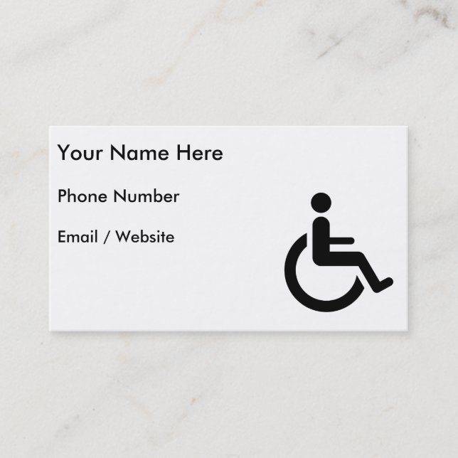 Wheelchair Access - Handicap Chair Symbol Business Card (Front)