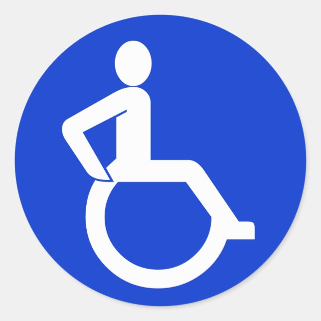 Wheelchair Accessibility Sign Classic Round Sticker (Front)
