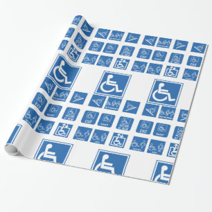 Wheelchair Accessibility Signs Wrapping Paper