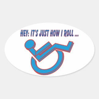 Wheelchair Attitude! Oval Sticker