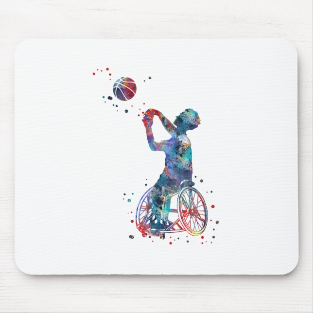 Wheelchair Basketball  Mouse Pad (Front)