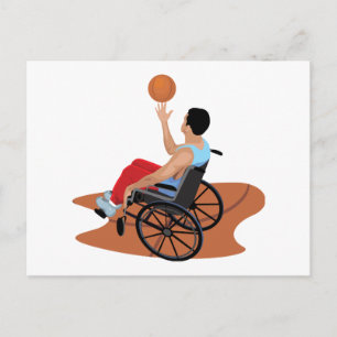 wheelchair basketball postcard