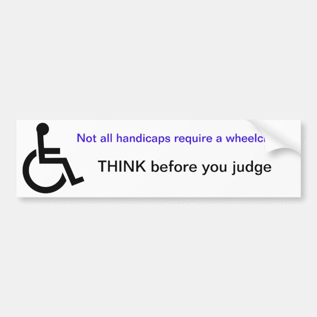 Wheelchair bumper sticker (Front)
