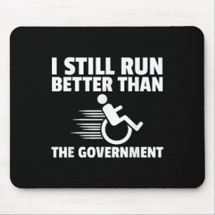Wheelchair Disability Gift Funny Handicap Mouse Pad
