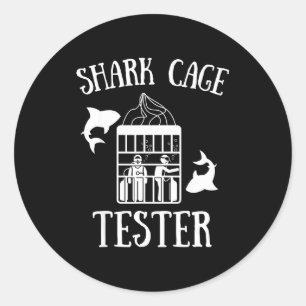 Wheelchair Handicap Humor Handicapped Shark Cage T Classic Round Sticker