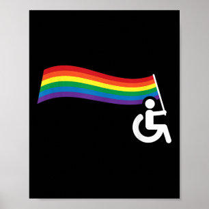 Wheelchair Humour Shirt _ Gift Gay Lesbian Support Poster