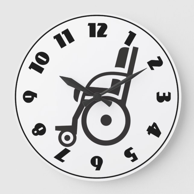 Wheelchair Icon Clock (Front)