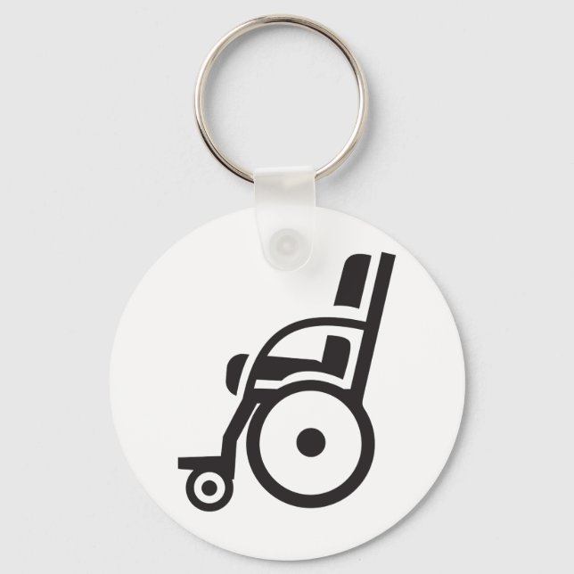 Wheelchair Icon Keychain (Front)