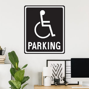 Wheelchair Parking Symbol Poster