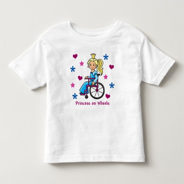 Wheelchair Princess Toddler T-Shirt (Front)