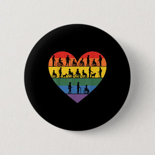 Wheelchair, Quadriplegic, Paraplegic, Disability, 6 Cm Round Badge
