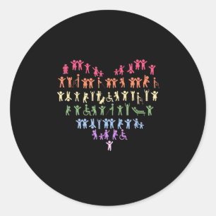 Wheelchair, Quadriplegic, Paraplegic, Disability, Classic Round Sticker