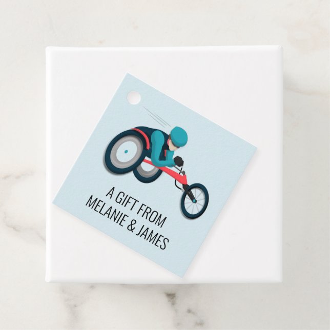 Wheelchair Racing Favour Tags (In Situ)