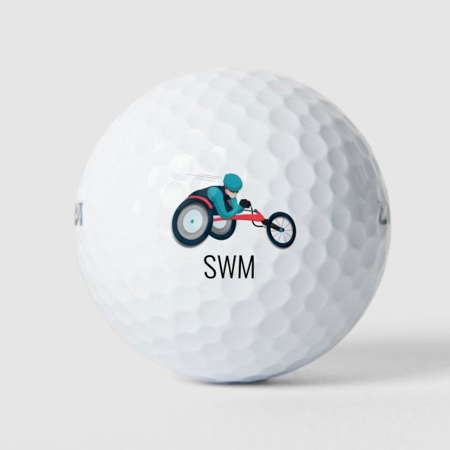 Wheelchair Racing Golf Balls (Front)