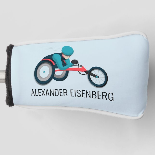 Wheelchair Racing Golf Head Cover (Front)