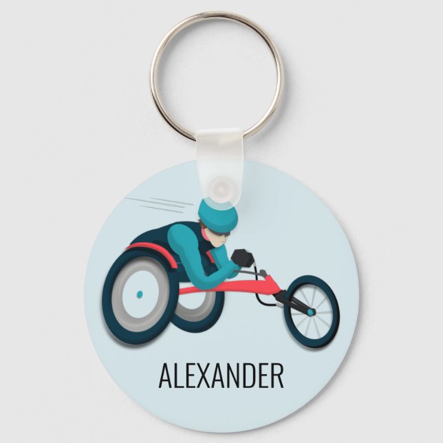 Wheelchair Racing Key Ring (Front)