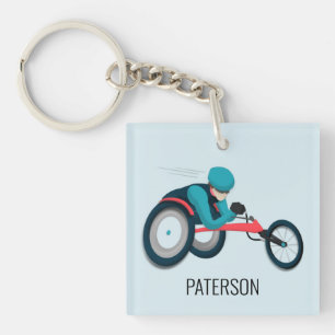 Wheelchair Racing Key Ring