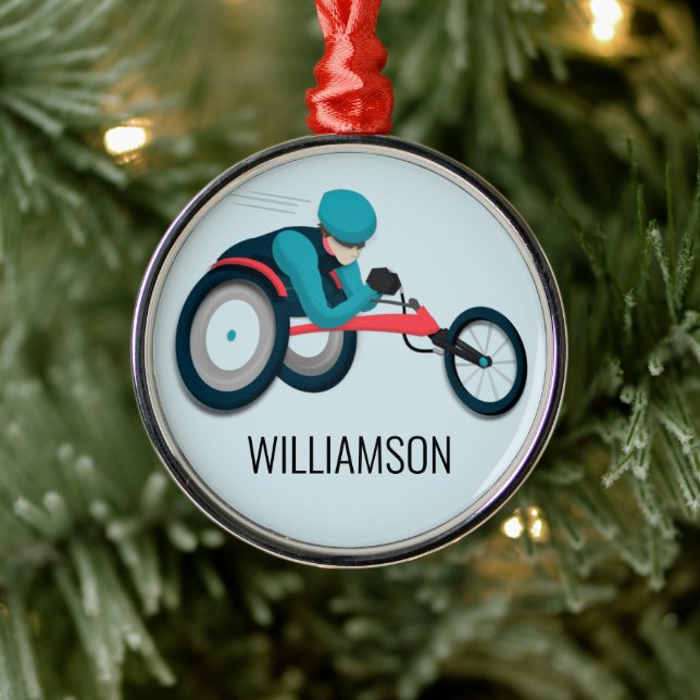 Wheelchair Racing Metal Tree Decoration (Tree)