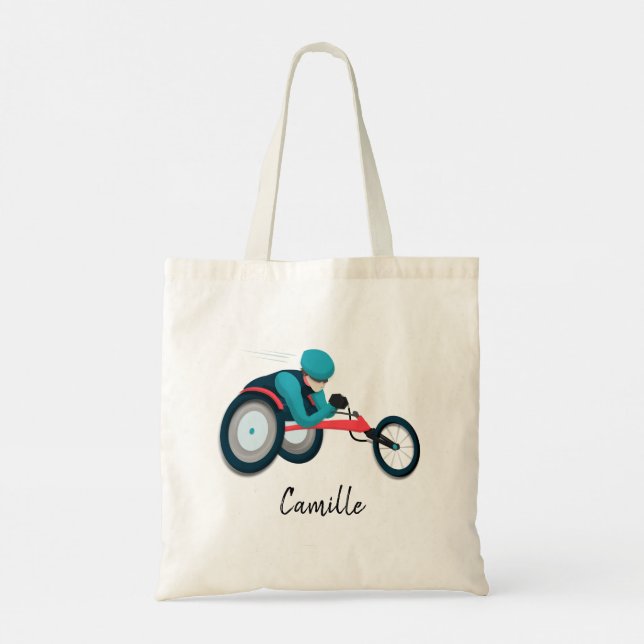 Wheelchair Racing Tote Bag (Back)